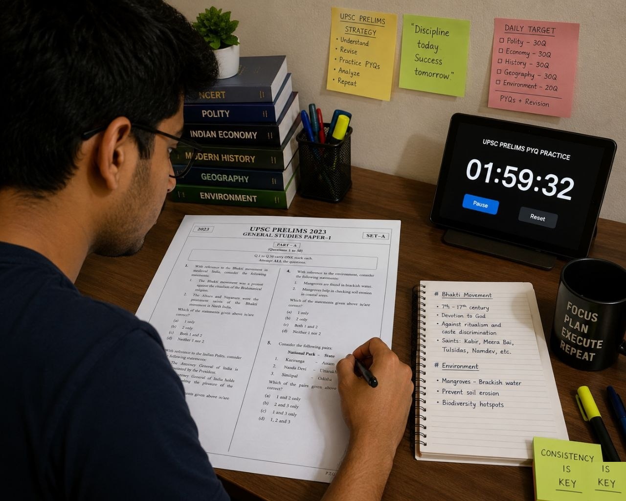 UPSC Prelims PYQ Practice and Revision roadmap